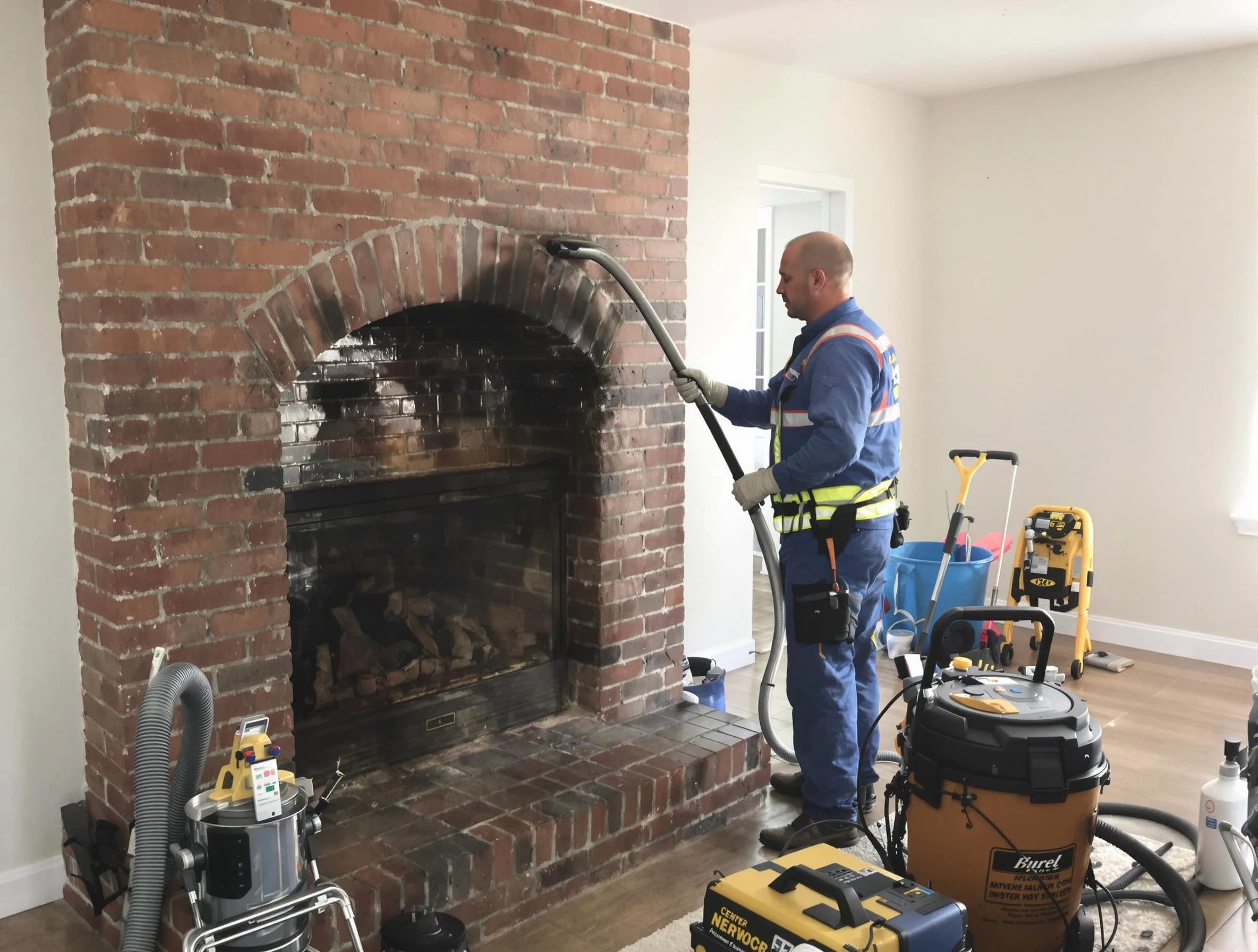Duluth Chimney Sweep expert performing detailed chimney sweep in Duluth, GA