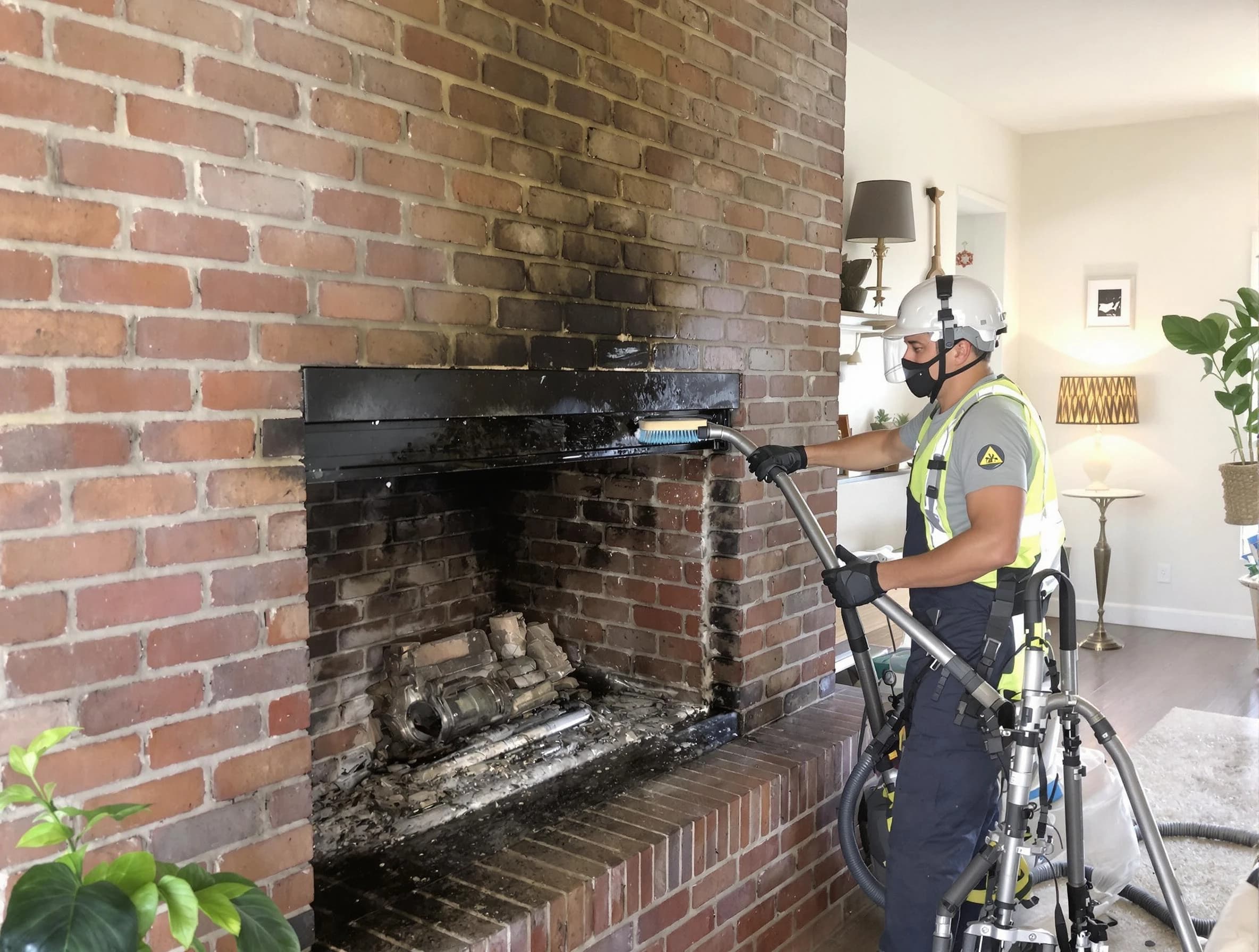 Duluth Chimney Sweep providing fireplace cleaning services in Duluth, GA