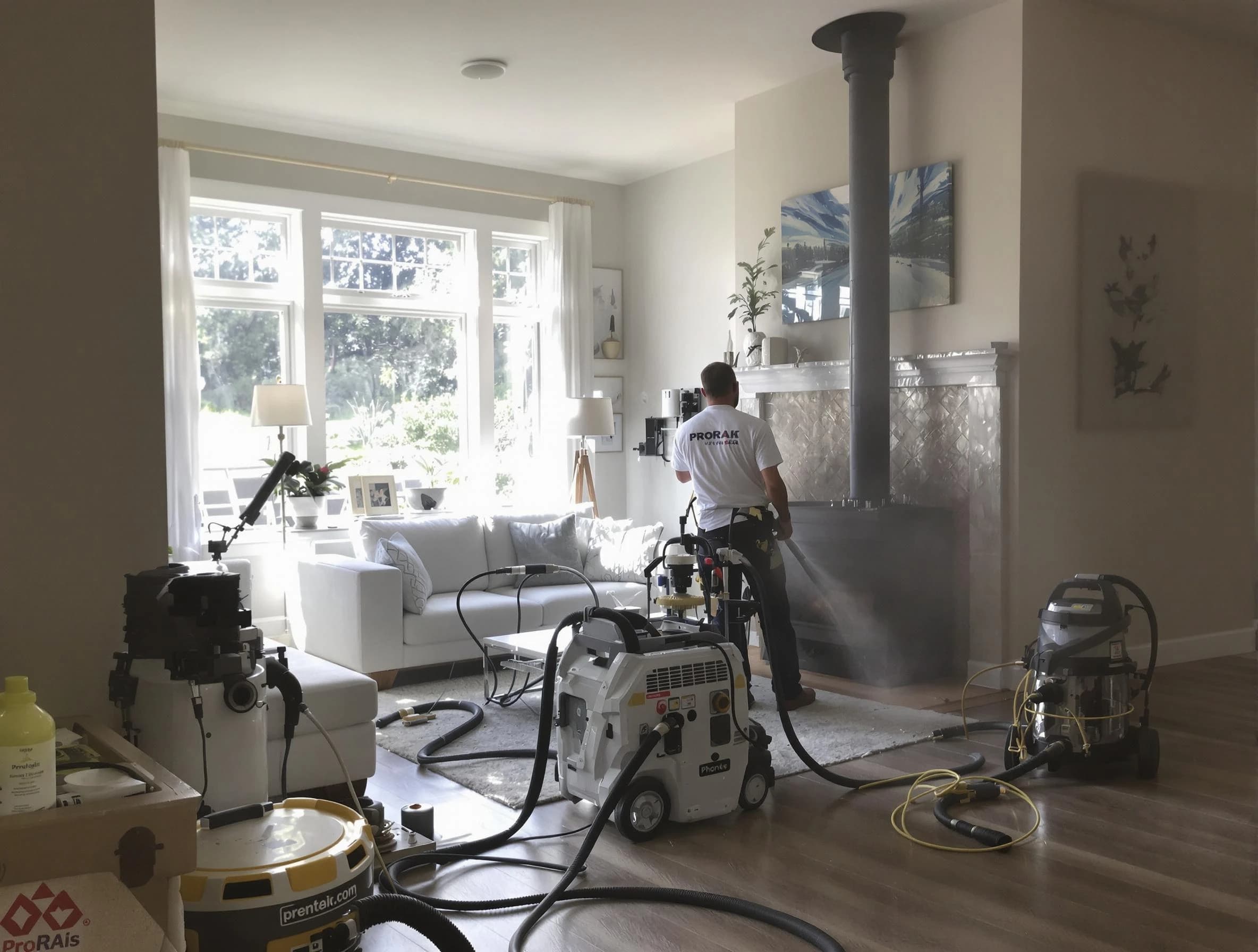 Soot removal service by Duluth Chimney Sweep for a fireplace in Duluth, GA