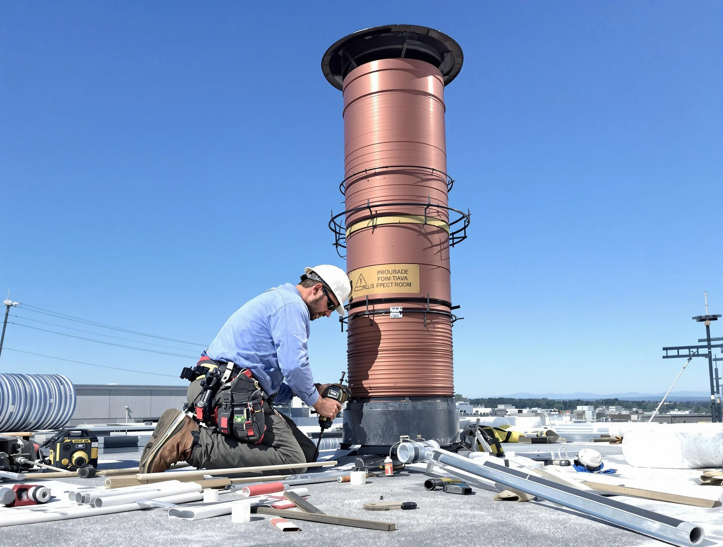 Installed chimney liner by Duluth Chimney Sweep in Duluth, GA