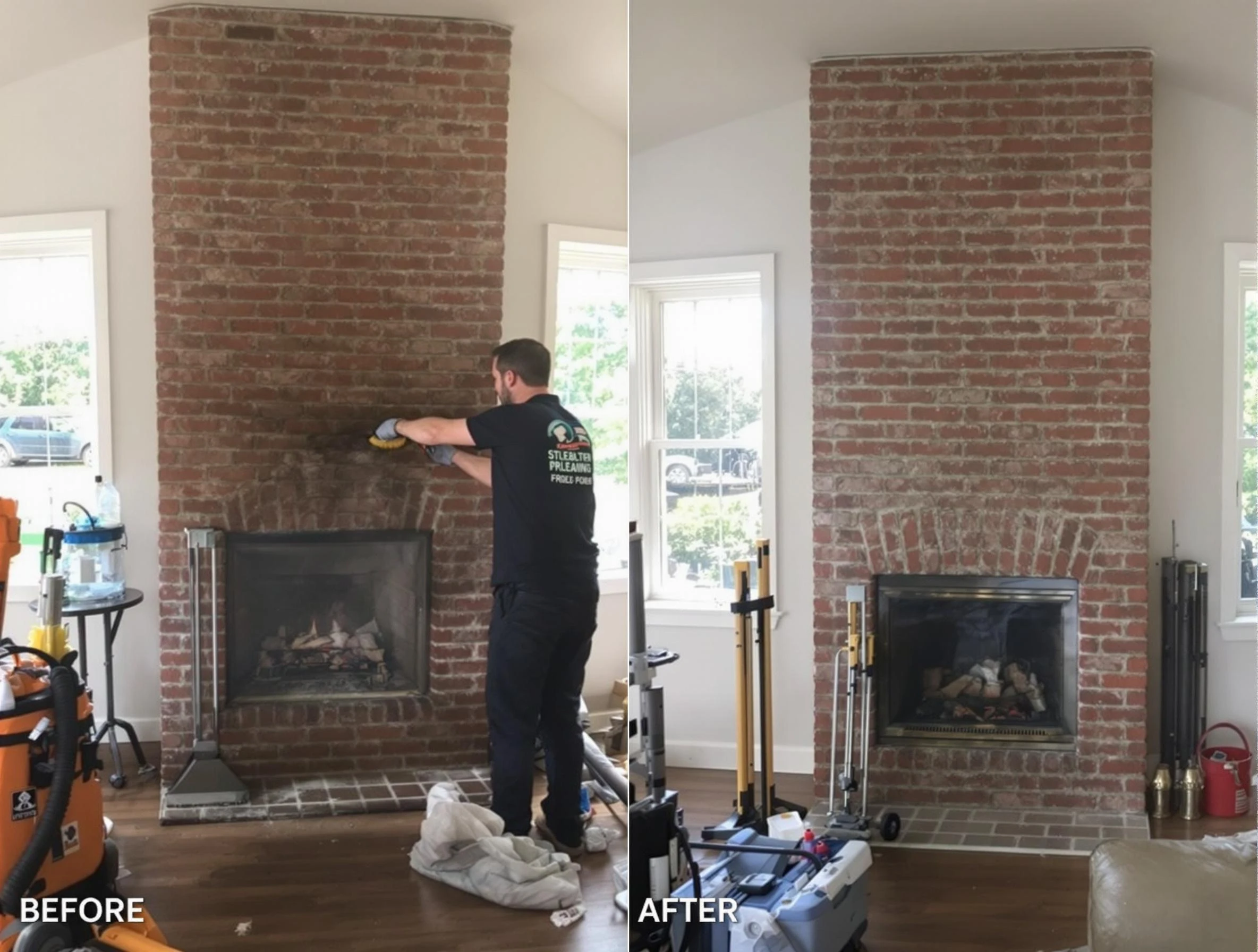 Finished chimney sweeping service by Duluth Chimney Sweep in Duluth, GA