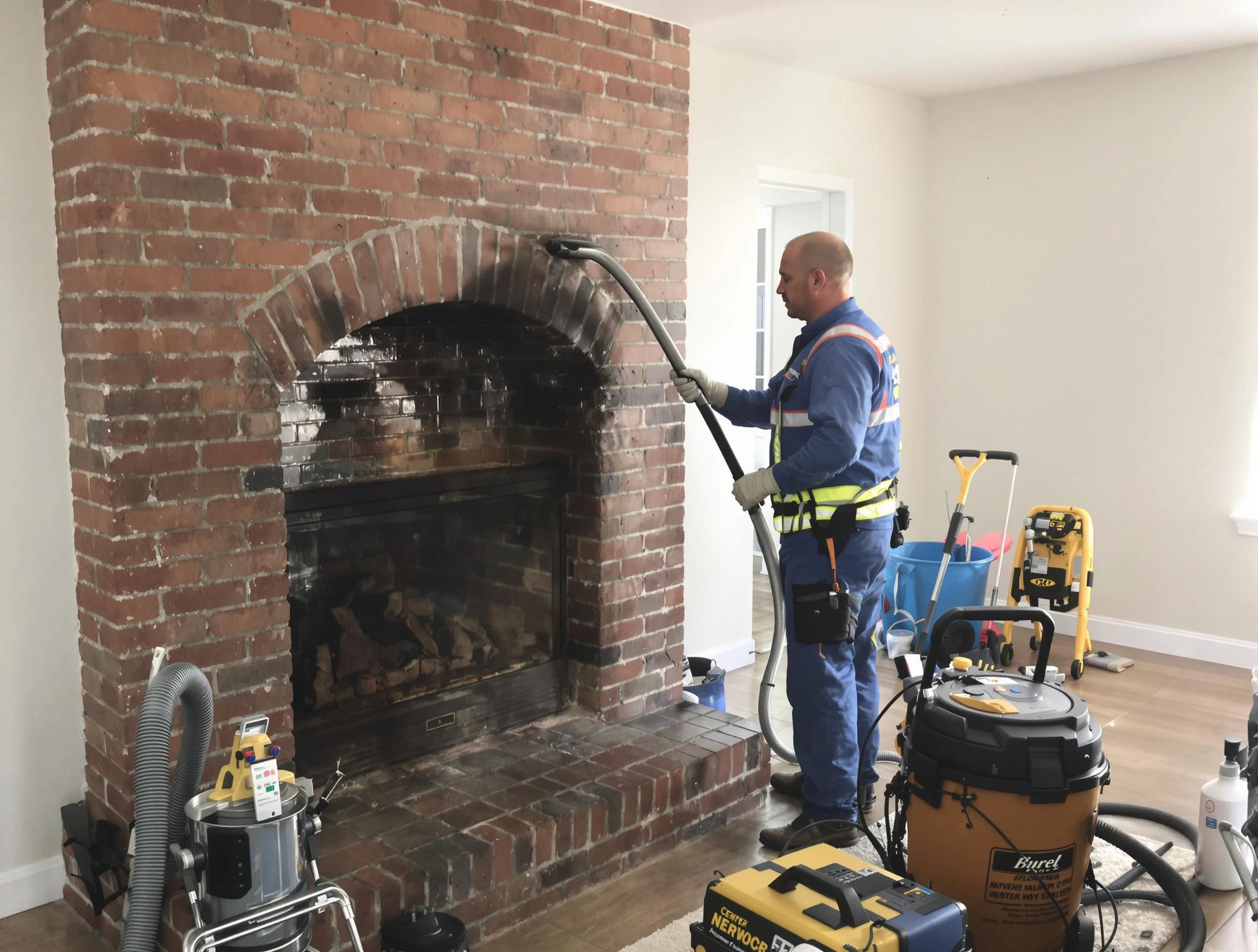 Duluth Chimney Sweep expert performing detailed chimney sweep in Duluth, GA
