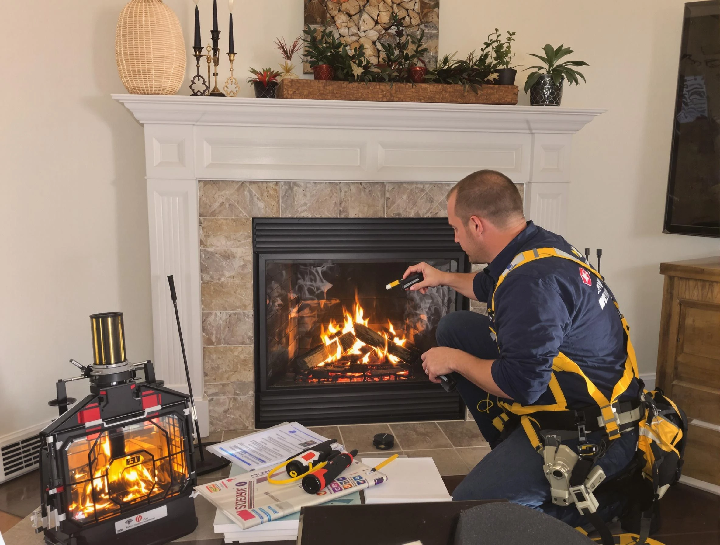 Safety-focused fireplace inspection by Duluth Chimney Sweep in Duluth, GA